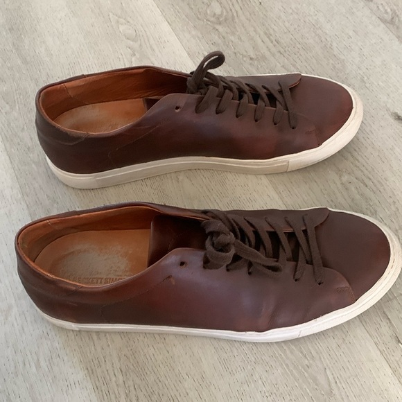 Beckett Simonon Reid golf Sneaker pull on size 13 brown leather distressed‎ - Picture 2 of 9